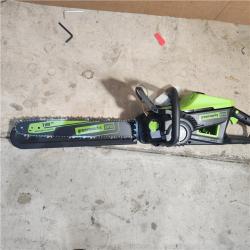 Houston location AS-IS GREENWORKS PRO 18 in. 60-Volt  Battery Chainsaw (Tool-Only)