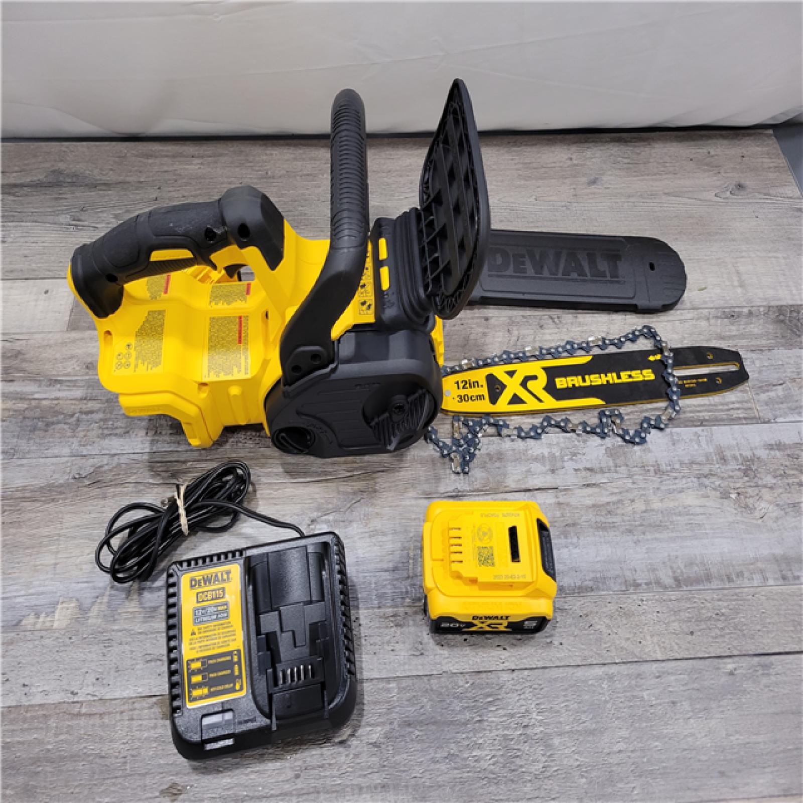 AS-IS DEWALT 20V MAX Brushless Cordless 12in. Chainsaw Kit