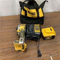 AS-ISDEWALT ATOMIC 20V MAX Lithium-Ion Cordless 1/4 in. Brushless Impact Driver Kit, 5 Ah Battery, Charger, and Bag