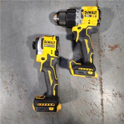 HOUSTON LOCATION - AS-IS DEWALT 20V MAX XR Hammer Drill and ATOMIC Impact Driver 2 Tool Cordless Combo Kit with (2) 4.0Ah Batteries, Charger, and Bag