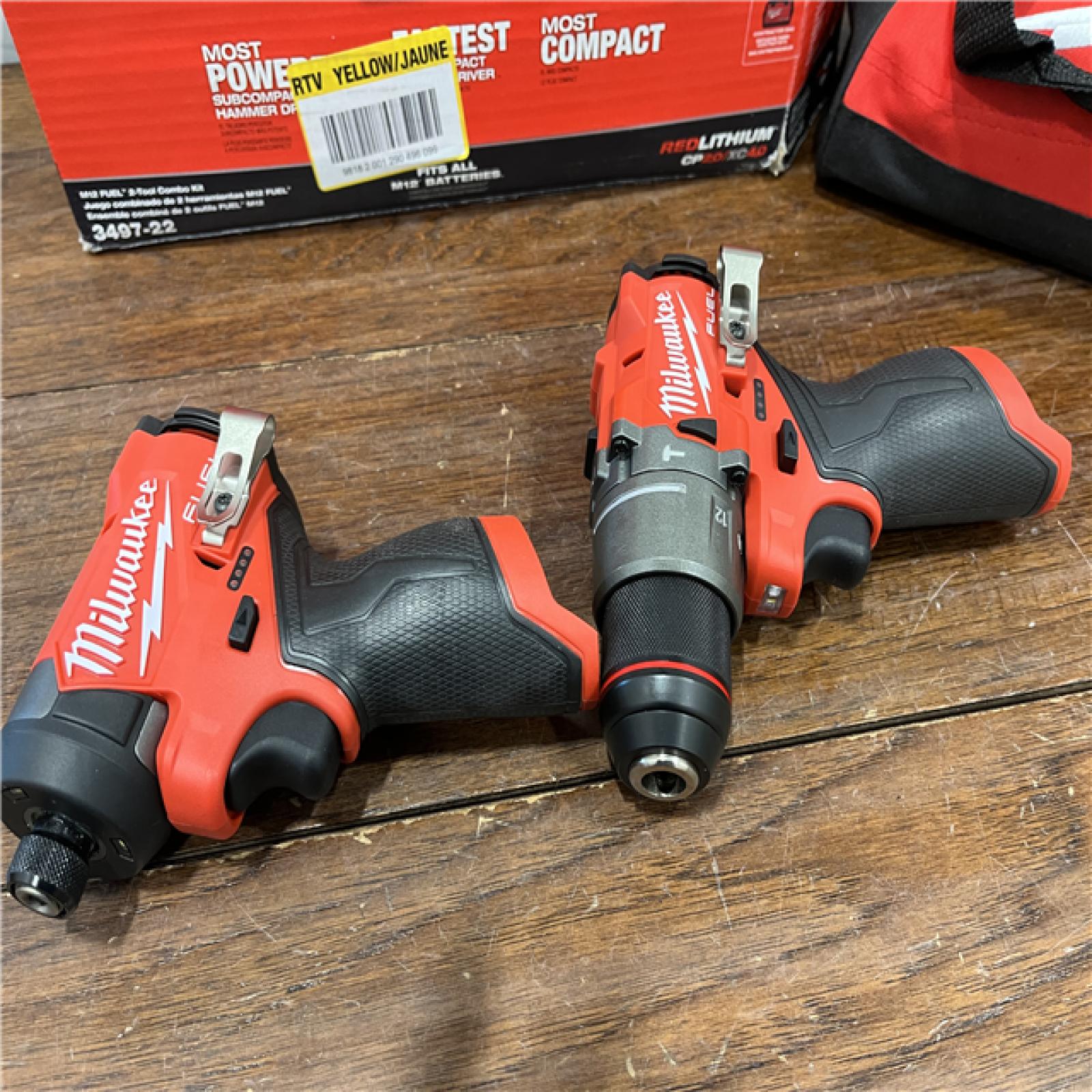 AS-ISMilwaukee 3497-22 12V Brushless Hammer Drill and Impact Driver Combo Kit