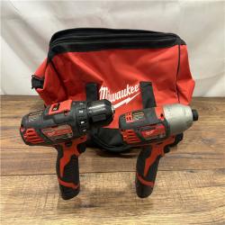 AS IS MILWAUKEE M12 12V Lithium-Ion Cordless Combo Kit (5-Tool) with Two 1.5Ah Batteries, Charger & Tool Bag