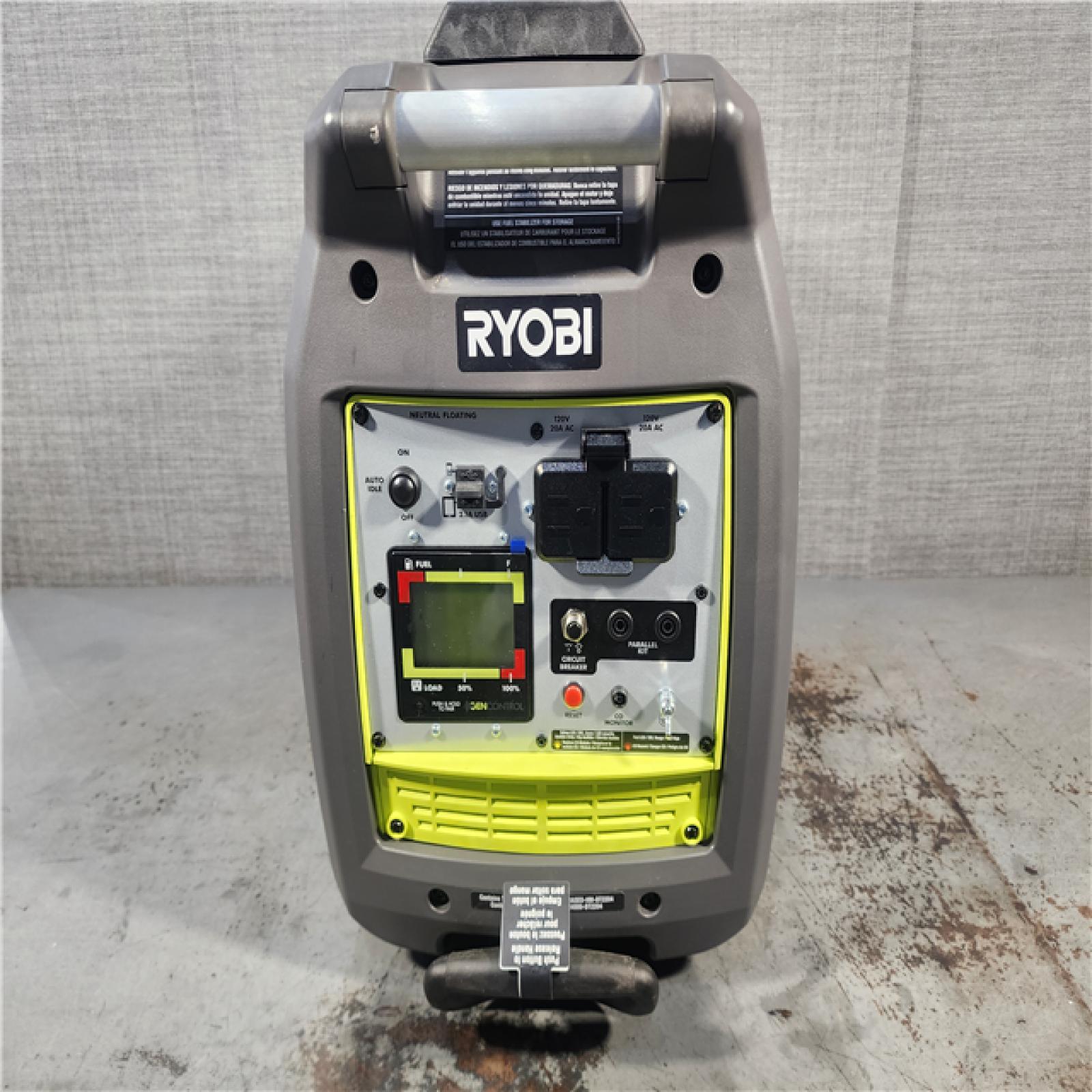 HOUSTON LOCATION - AS-IS RYOBI 2,300-Watt Recoil Start Bluetooth Super Quiet Gasoline Powered Digital Inverter Generator with CO Shutdown Sensor