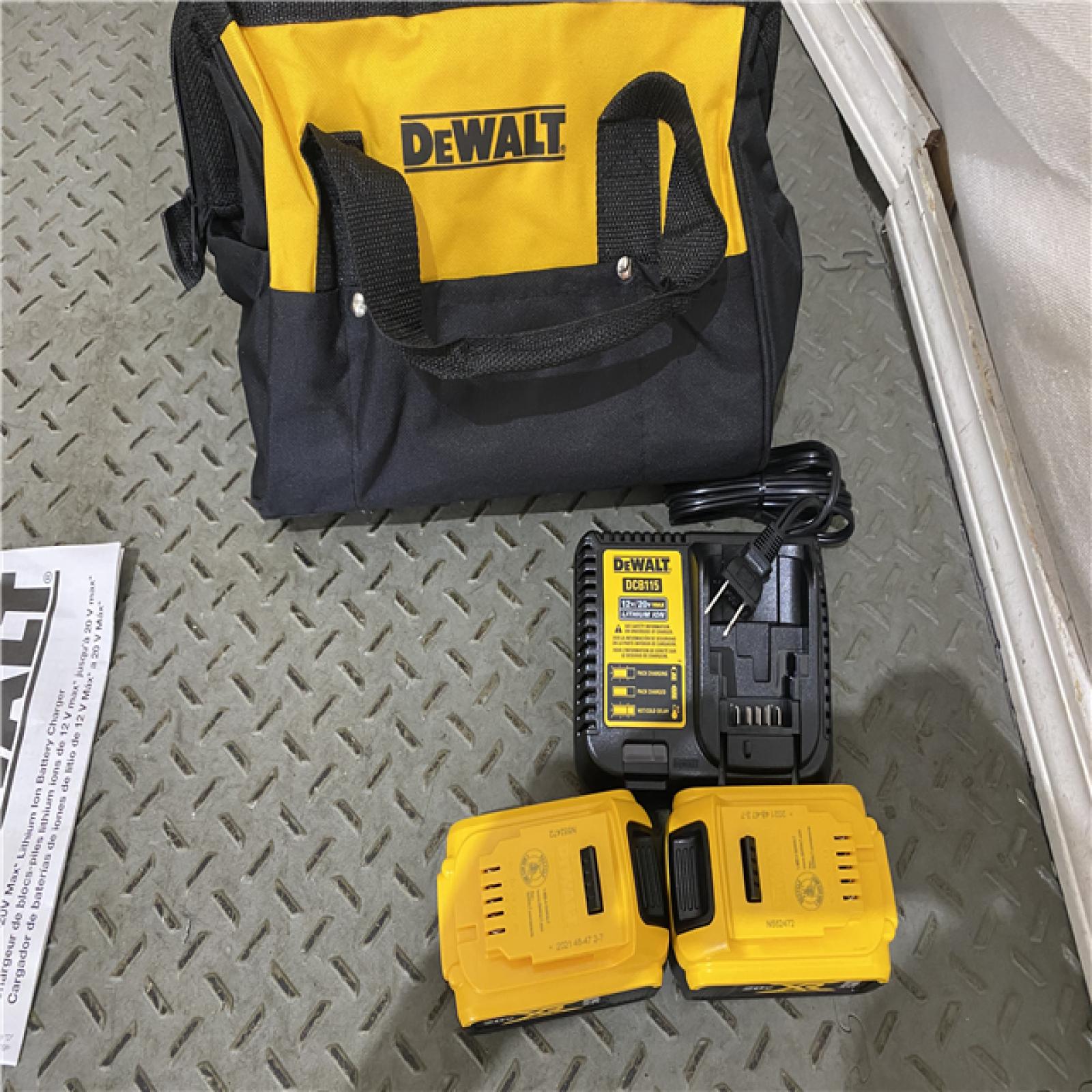 Houston location AS-IS Dewalt-DCB246CK 20V MAX* Lithium Ion Starter Kit