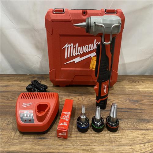 AS IS M12 12-Volt Lithium-Ion Cordless PEX Expansion Tool Kit with (2) 1.5 Ah Batteries, (3) Expansion Heads and Hard Case