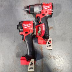 HOUSTON LOCATION - AS-IS (APPEARS LIKE NEW) Milwaukee M18 FUEL 18V Lithium-Ion Brushless Cordless Hammer Drill and Impact Driver Combo Kit (2-Tool) with 2 Batteries