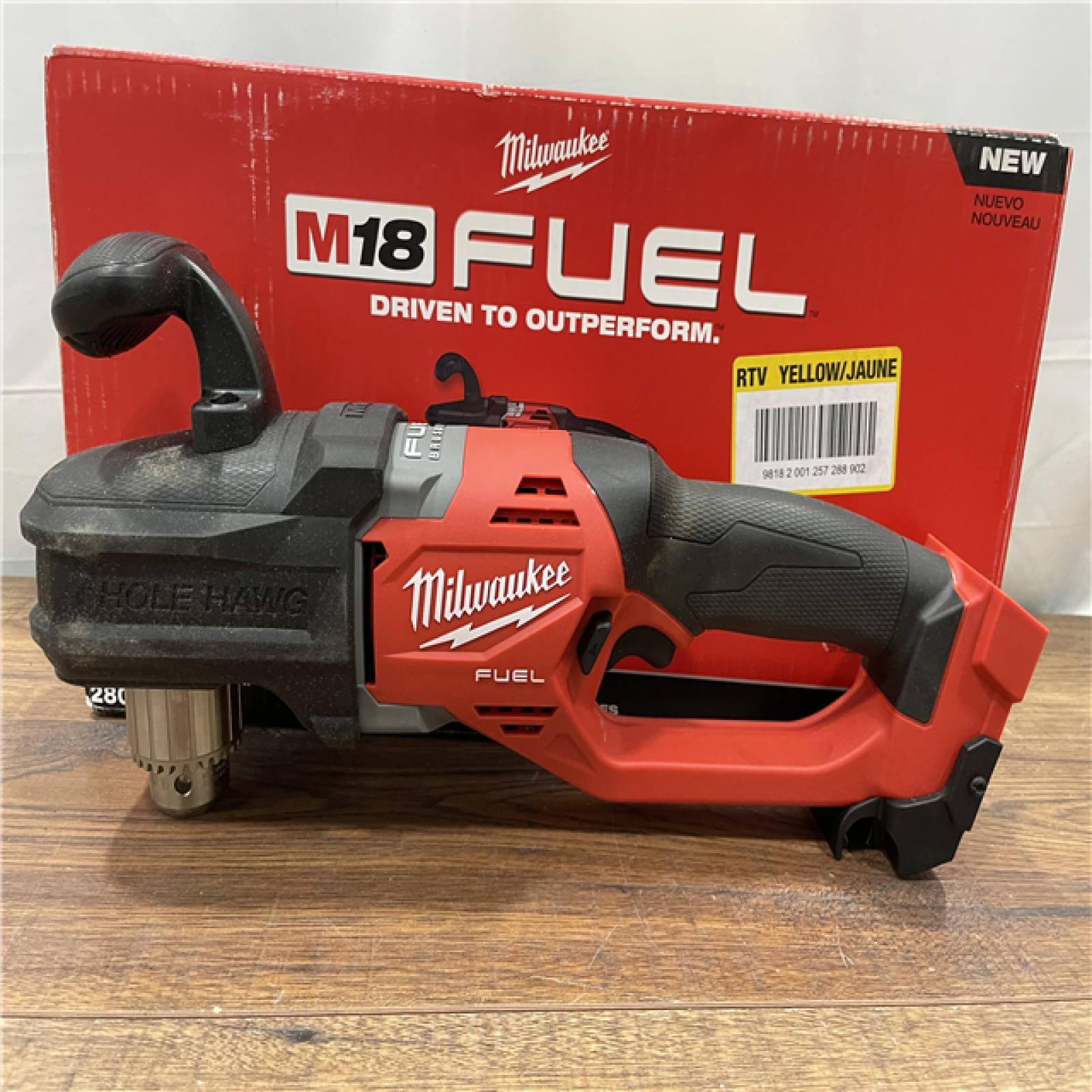 AS-IS Milwaukee M18 FUEL GEN II 18V Lithium-Ion Brushless Cordless 1/2 in. Hole Hawg Right Angle Drill (Tool-Only)