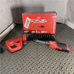 HOUSTON LOCATION -AS-IS M12 FUEL INSIDER 12V Lithium-Ion Brushless Cordless 1/4 in. - 3/8 in. Extended Reach Box Ratchet Kit W/ Battery, Charger (MISSING 1/4 HEX BOX RATCHET ADAPTER)