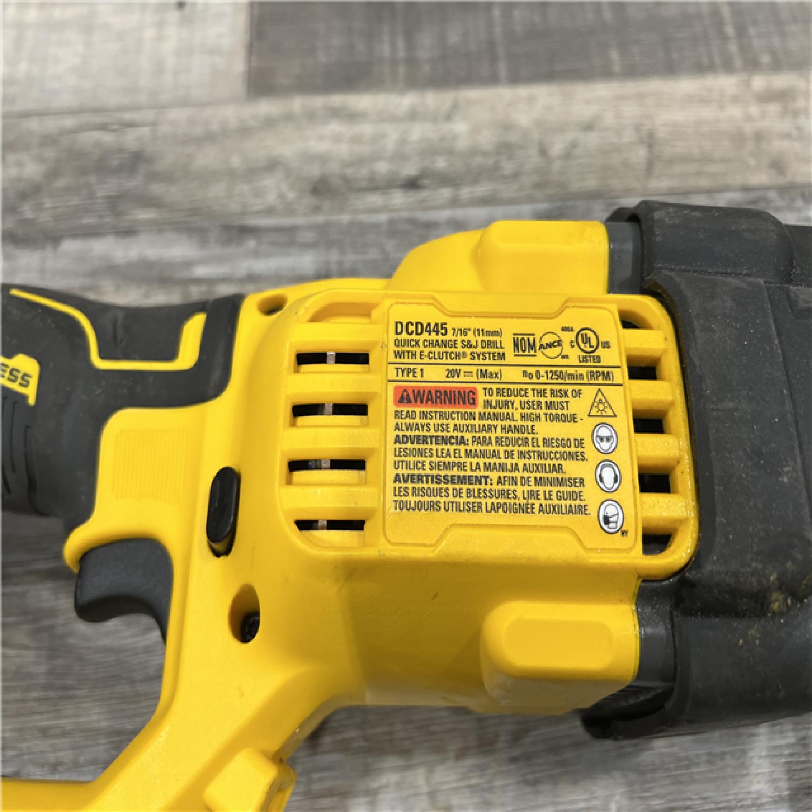 AS-IS DeWalt DCD445B 20V Cordless 7/16  Quick Change Stud & Joist Drill (Tool Only)