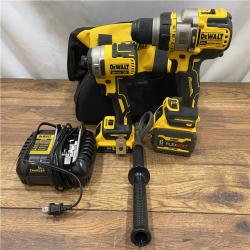 AS IS DEWALT 20V MAX Cordless Brushless Hammer Drill/Driver 2 Tool Combo Kit with FLEXVOLT ADVANTAGE