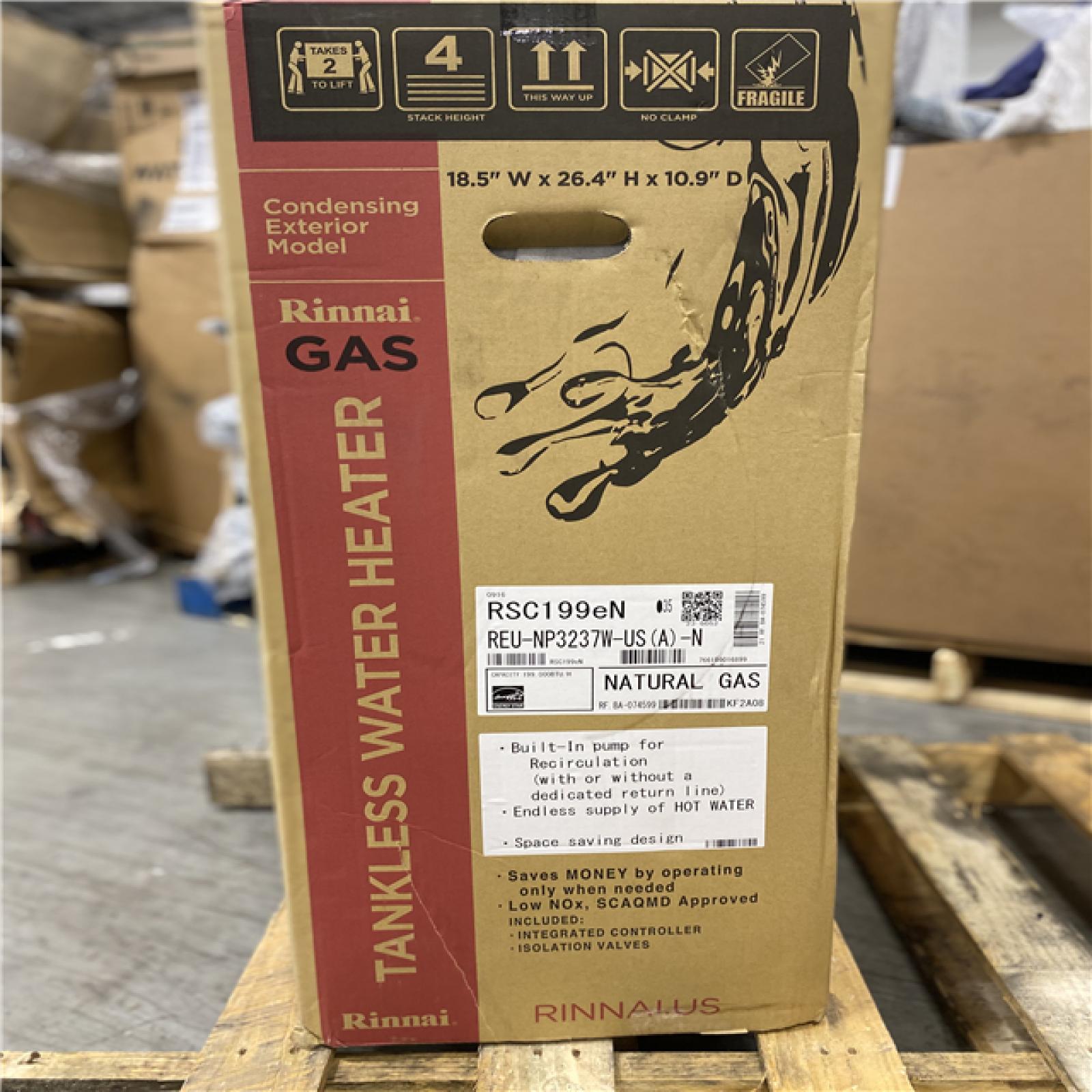 DALLAS LOCATION - Rinnai Super High Efficiency Plus 11 GPM Residential 199,000 BTU Exterior Natural Gas Tankless Water Heater