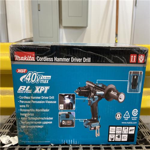 NEW! - MAKITA 40V Max XGT Brushless Cordless 1/2 in. Hammer Driver-Drill, Tool Only