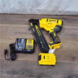 AS-IS DEWALT 20V MAX XR 15 Ga. Cordless 34 Deg Nailer 20 V