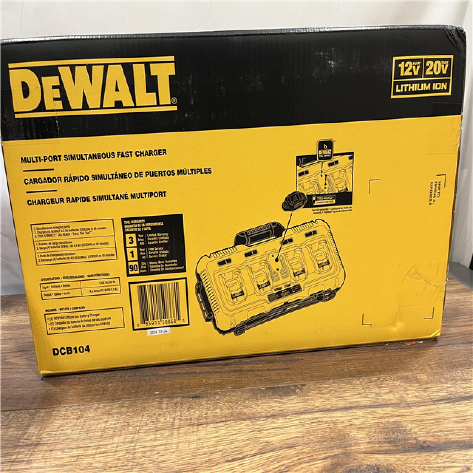 AS-IS DEWALT 12V/20V/60V MAX 4-Port Lithium-Ion Battery Charger