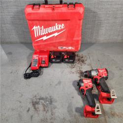 HOUSTON LOCATION - AS-IS (APPEARS LIKE NEW) M18 FUEL 18V Lithium-Ion Brushless Cordless Hammer Drill and Impact Driver Combo Kit (2-Tool) with 2 Batteries