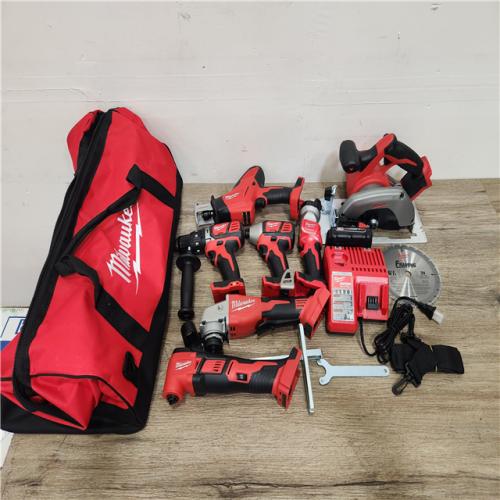 Phoenix Location NEW Milwaukee M18 18V Lithium-Ion Cordless Combo Kit (8-Tool) with (1) Battery, Charger and (1) Tool Bags