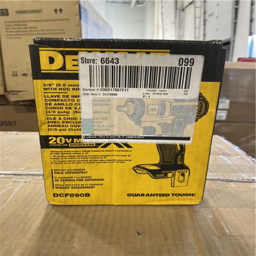 NEW! - DEWALT 20V MAX XR Cordless Brushless 3/8 in. Compact Impact Wrench (Tool Only)