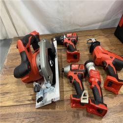 AS-IS M18 18-Volt Lithium-Ion Brushless Cordless FUEL Combo Kit (5-Tool) with 2-Batteries, 1-Charger, and Tool Bag