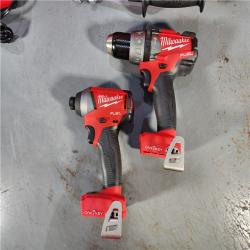 HOUSTON LOCATION - AS-IS (APPEARS LIKE NEW) Milwaukee M18 FUEL ONE-KEY 18-Volt Lithium-Ion Brushless Cordless Hammer Drill/Impact Driver Combo Kit w/(2) 5.0Ah Batteries, Case