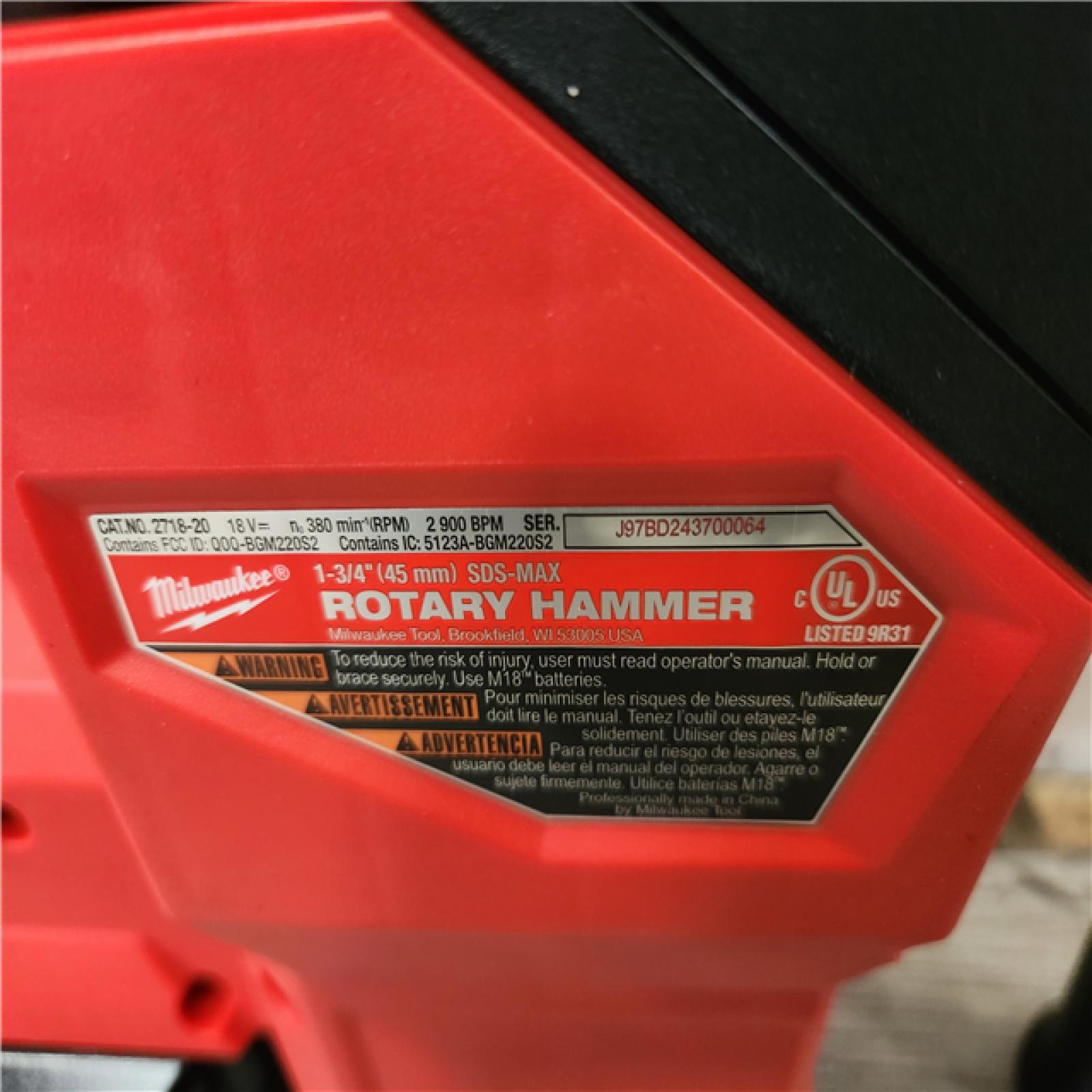 Phoenix Location NEW Milwaukee M18 FUEL ONE-KEY 18V Lithium-Ion Brushless Cordless 1-3/4 in. SDS-MAX Rotary Hammer with Two 12.0 Ah Battery