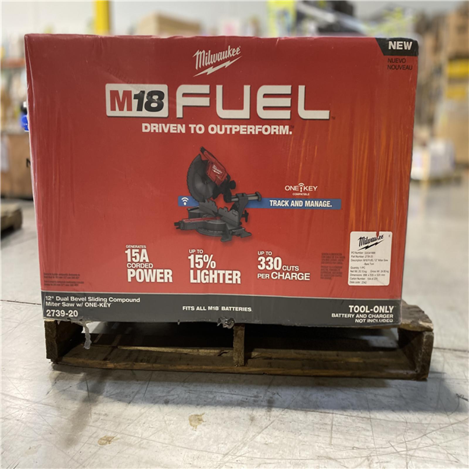 DALLAS LOCATION - Milwaukee M18 FUEL 18V Lithium-Ion Brushless Cordless 12 in. Dual Bevel Sliding Compound Miter Saw (Tool-Only)