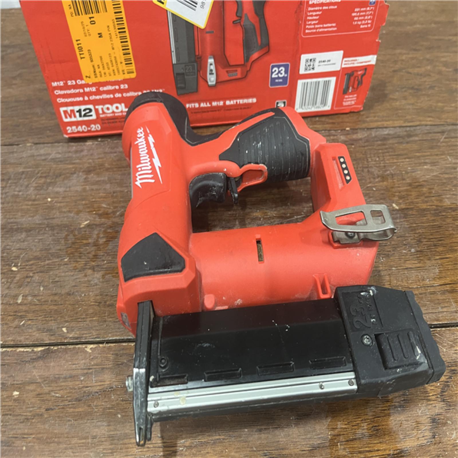 AS-ISMilwaukee 2540-20 12V 23 Gauge Cordless Pin Nailer (Tool Only)