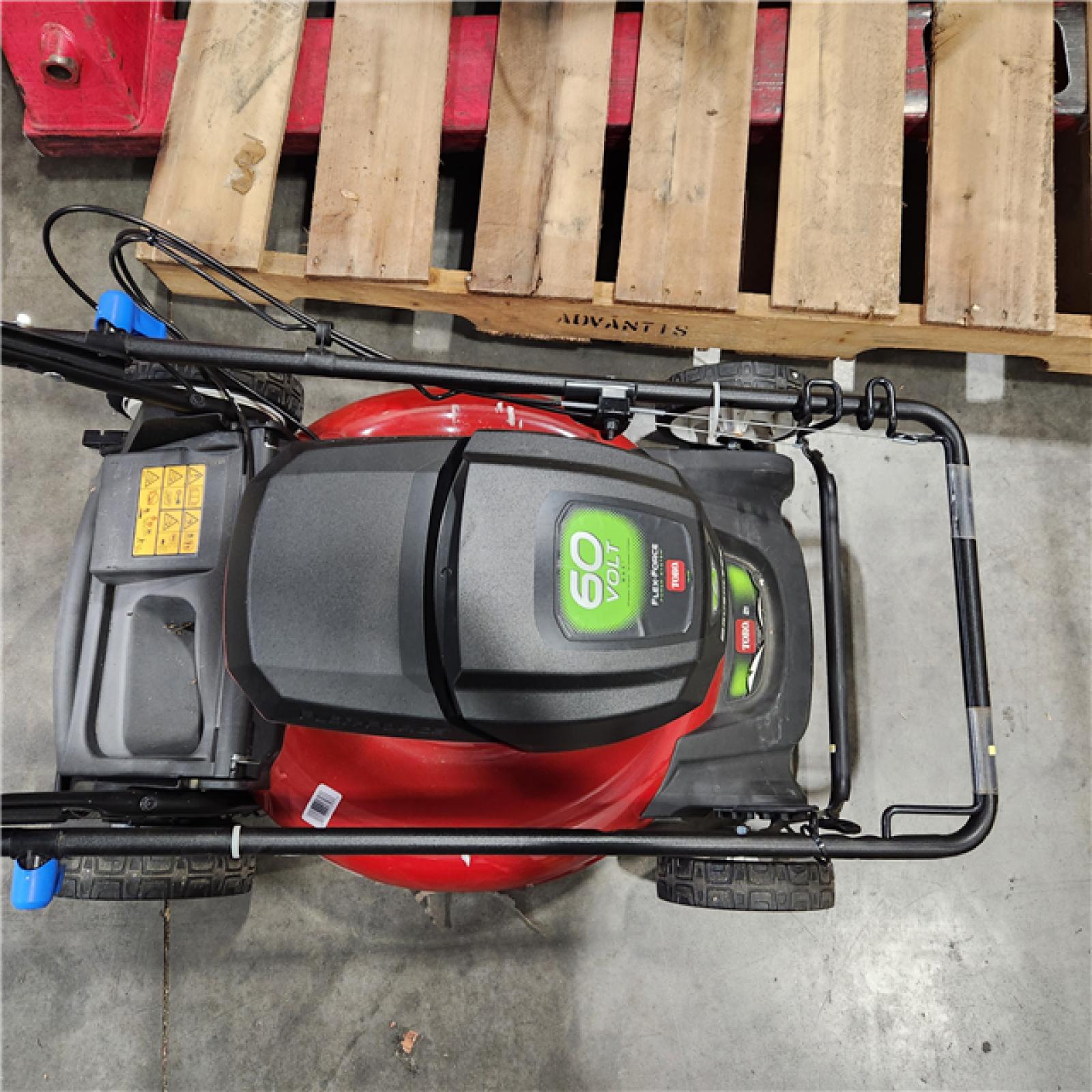 DALLAS LOCATION - AS-IS Toro Recycler 21 Inch Deck 60-Volt Max Durable Steel Foldable Lockable Push Lawn Mower with 3-Phase Brushless Motor