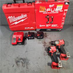 HOUSTON LOCATION - AS-IS Milwaukee M18 FUEL 18V Lithium-Ion Brushless Cordless Hammer Drill and Impact Driver Combo Kit (2-Tool) with 2 Batteries