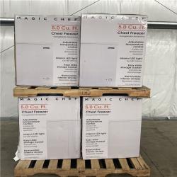 Houston Location AS-IS - (4Qty) Magic Chef 5.0 Cu. Ft. Chest Freezer