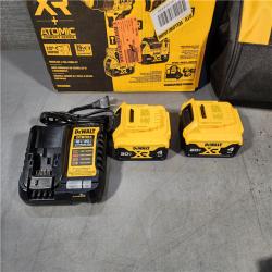 HOUSTON LOCATION - AS-IS DEWALT 20V MAX XR Hammer Drill and ATOMIC Impact Driver 2 Tool Cordless Combo Kit with (2) 4.0Ah Batteries, Charger, and Bag