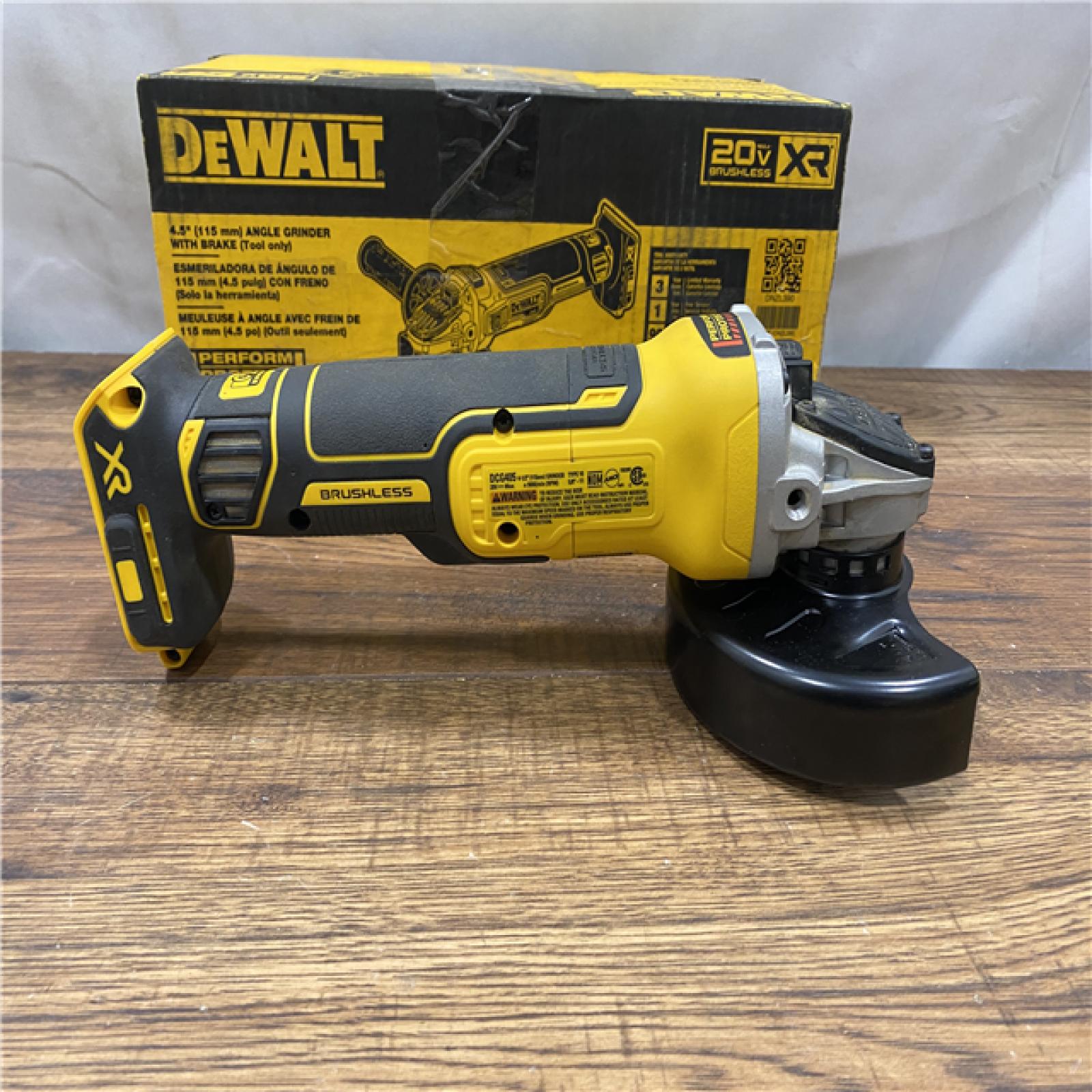 AS IS DeWalt DCG405B 20V Max XR 4.5-Inch Slide Switch Small Angle Grinder (Tool Only)