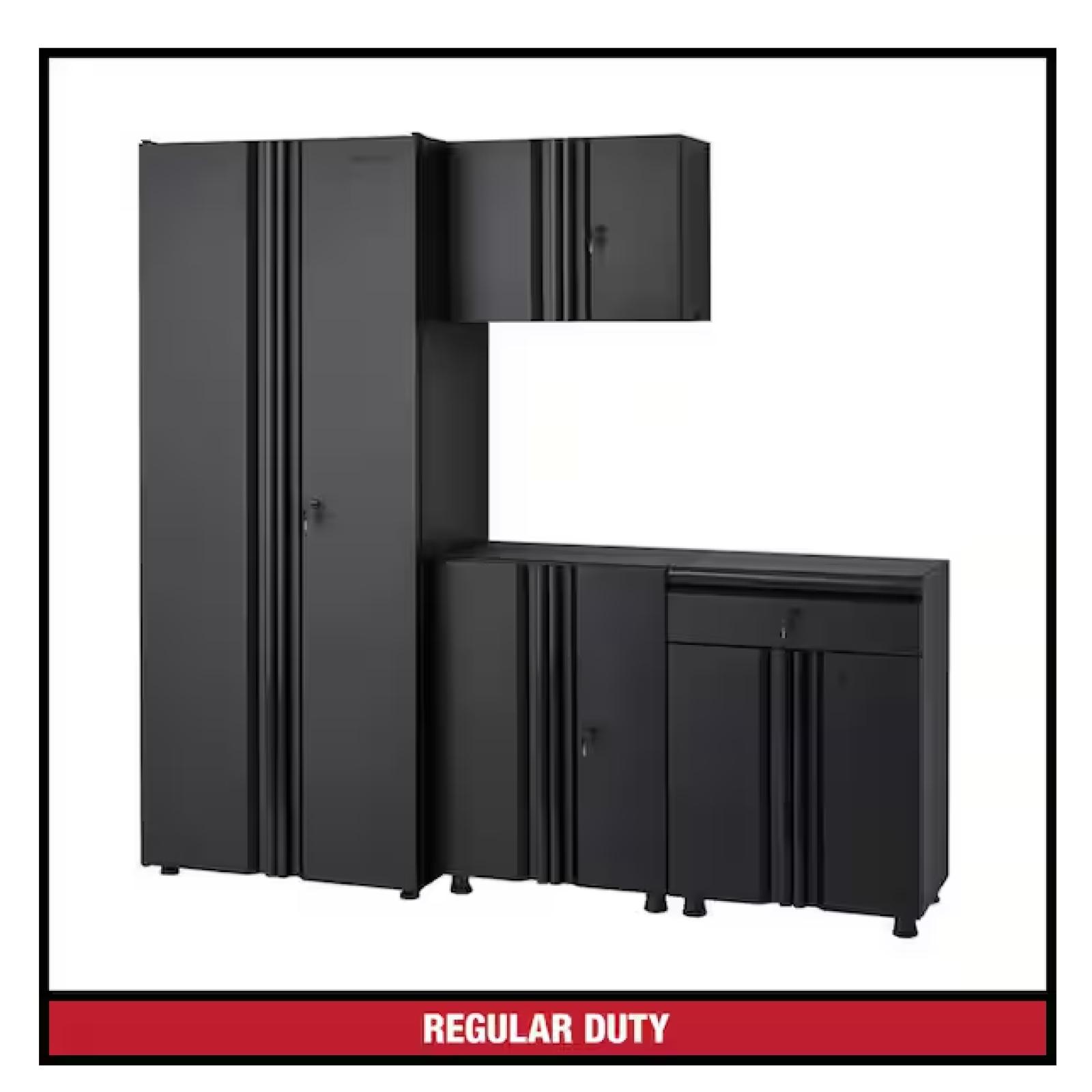 DALLAS LOCATION - Husky 4-Piece Regular Duty Welded Steel Garage Storage System in Black