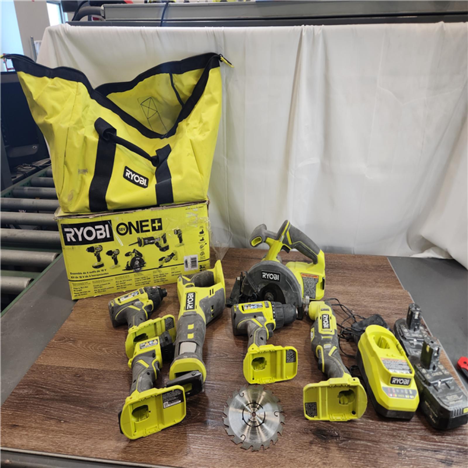 AS-IS RYOBI ONE+ 18V Cordless 6-Tool Combo Kit with 1.5 Ah