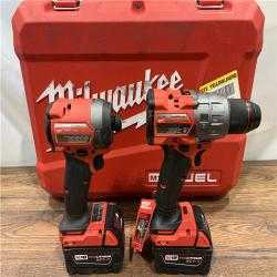 AS IS Milwaukee M18 FUEL 18V Lithium-Ion Brushless Cordless Hammer Drill and Impact Driver Combo Kit (2-Tool) with 2 Batteries