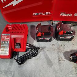 HOUSTON LOCATION - AS-IS (APPEARS LIKE NEW) Milwaukee 2904-22 Hammer Drill Driver Kit with Batteries  Charger & Tool Case  Red