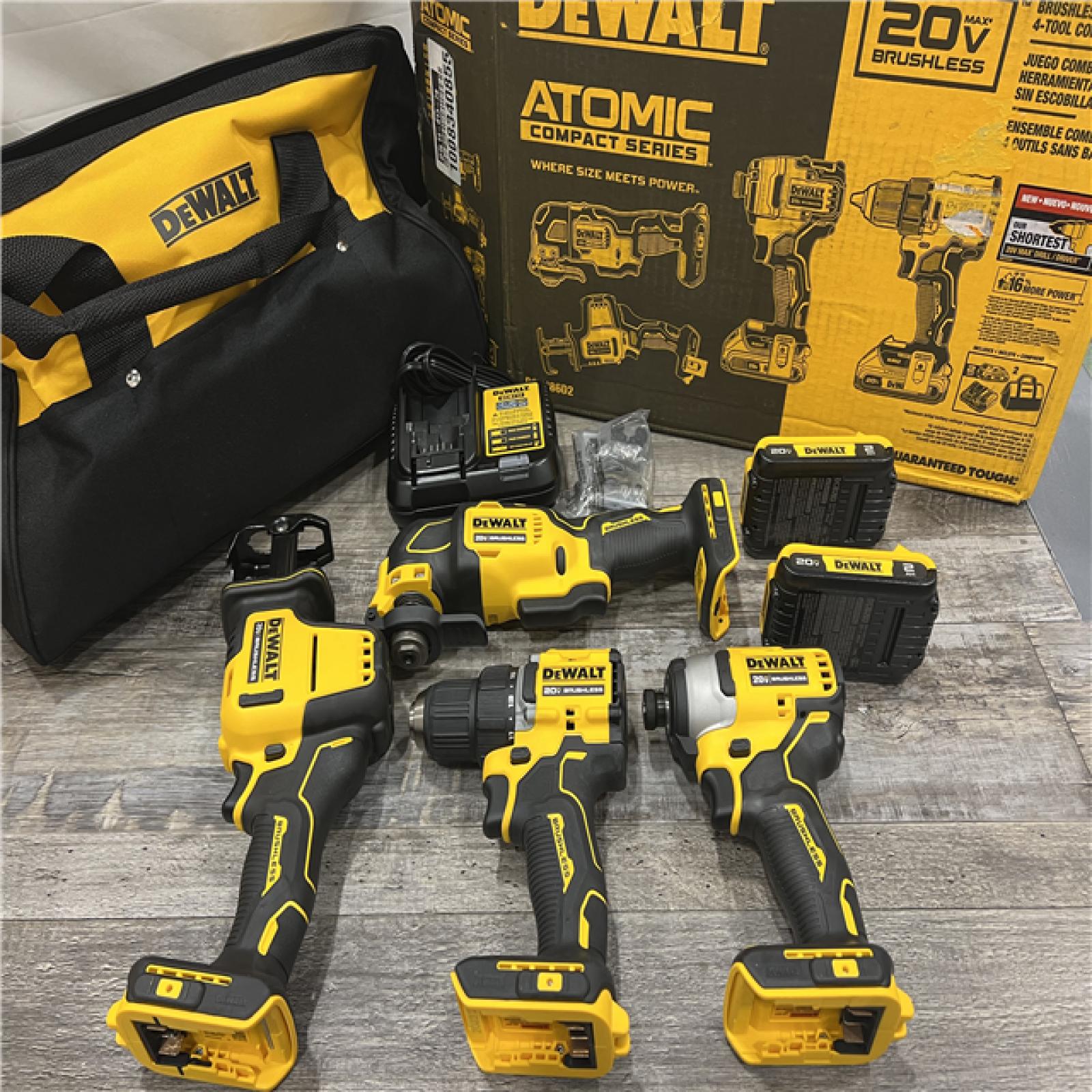 AS-IS DEWALT 20V MAX* XR 4-Tool Combo Kit