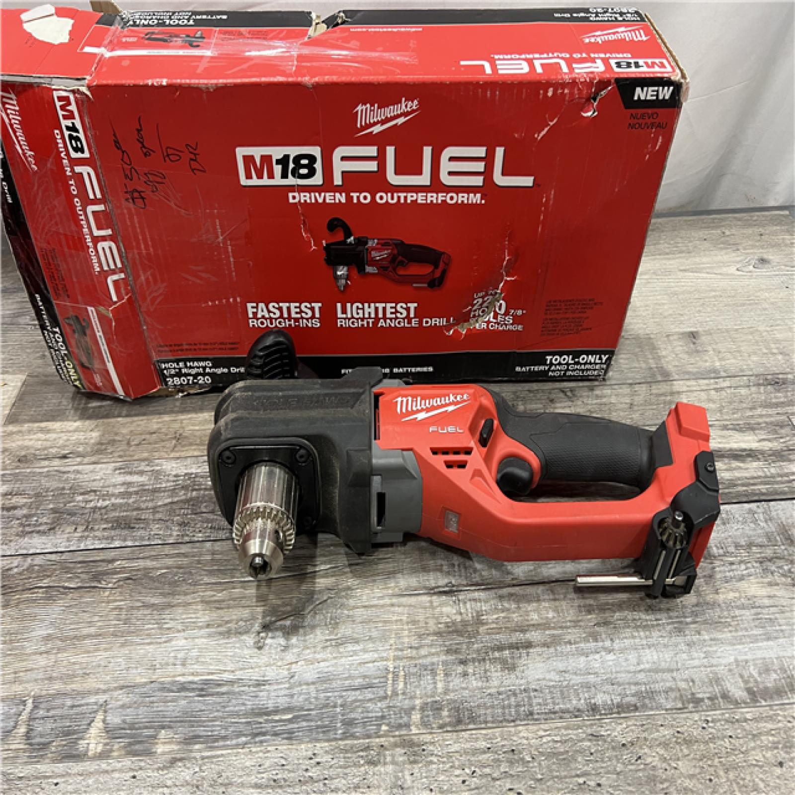 AS-IS Milwaukee M18 18V Fuel Hole Hawg 1/2  Right Angle Drill 2807-20