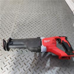 HOUSTON Location-AS-IS-Milwaukee 2621-20 M18 18V Lithium Ion Cordless Sawzall 3 000RPM Reciprocating Saw with Quik Lok Blade Clamp and All Metal Gearbox (Bare Tool) APPEARS IN NEW Condition