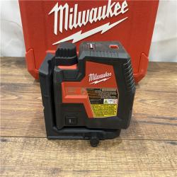 AS IS Milwaukee-3522-21 Green Beam Laser Cross Line Plumb Point USB Rechargeable