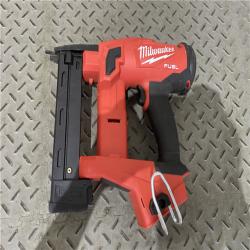 Houston location AS-IS MILWAUKEE M18 FUEL 18-Volt Lithium-Ion Brushless Cordless 18-Gauge 1/4 in. Narrow Crown Stapler (Tool-Only)