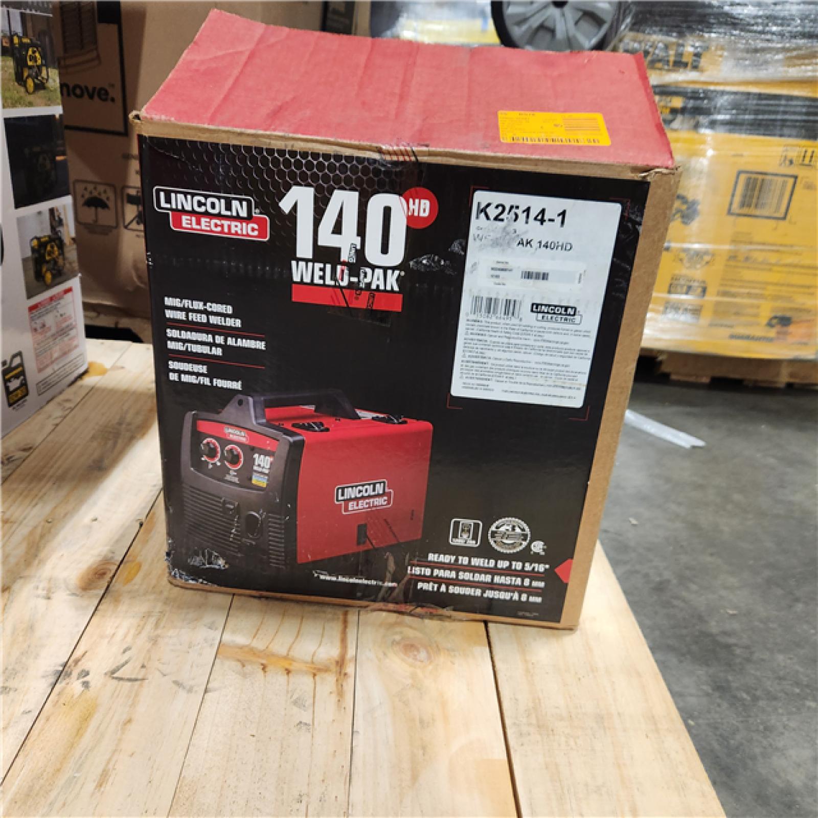 Dallas Location - As-Is Lincoln Electric Weld Pak 140 HD Wire-Feed Welder