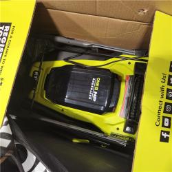 RYOBI ONE+ HP 18V Brushless 16 in. Cordless Battery Walk Behind Push Lawn Mower with (2) 4.0 Ah Batteries and (1) Charger