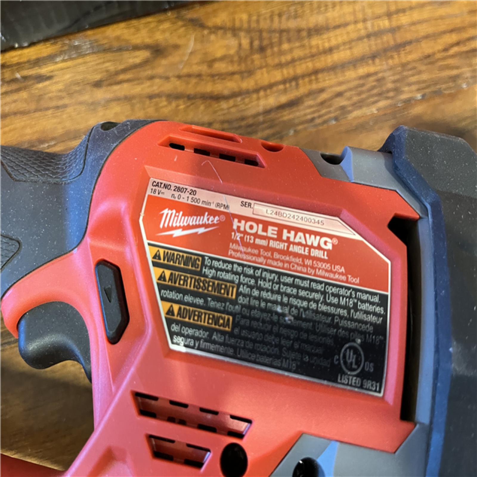 AS-IS Milwaukee M18 FUEL GEN II Brushless Cordless 1/2 in. Hole Hawg Right Angle Drill (Tool-Only)