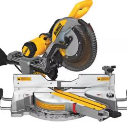 DALLAS LOCATION - DEWALT 15 Amp Corded 12 in. Double Bevel Sliding Compound Miter Saw, Blade Wrench and Material Clamp