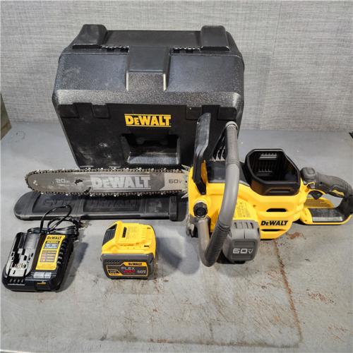 HOUSTON LOCATION - AS-IS DEWALT FLEXVOLT 60V MAX 20 in. Brushless Electric Cordless Chainsaw Kit and Carry Case with (1) FLEXVOLT 12 Ah Battery & Charger