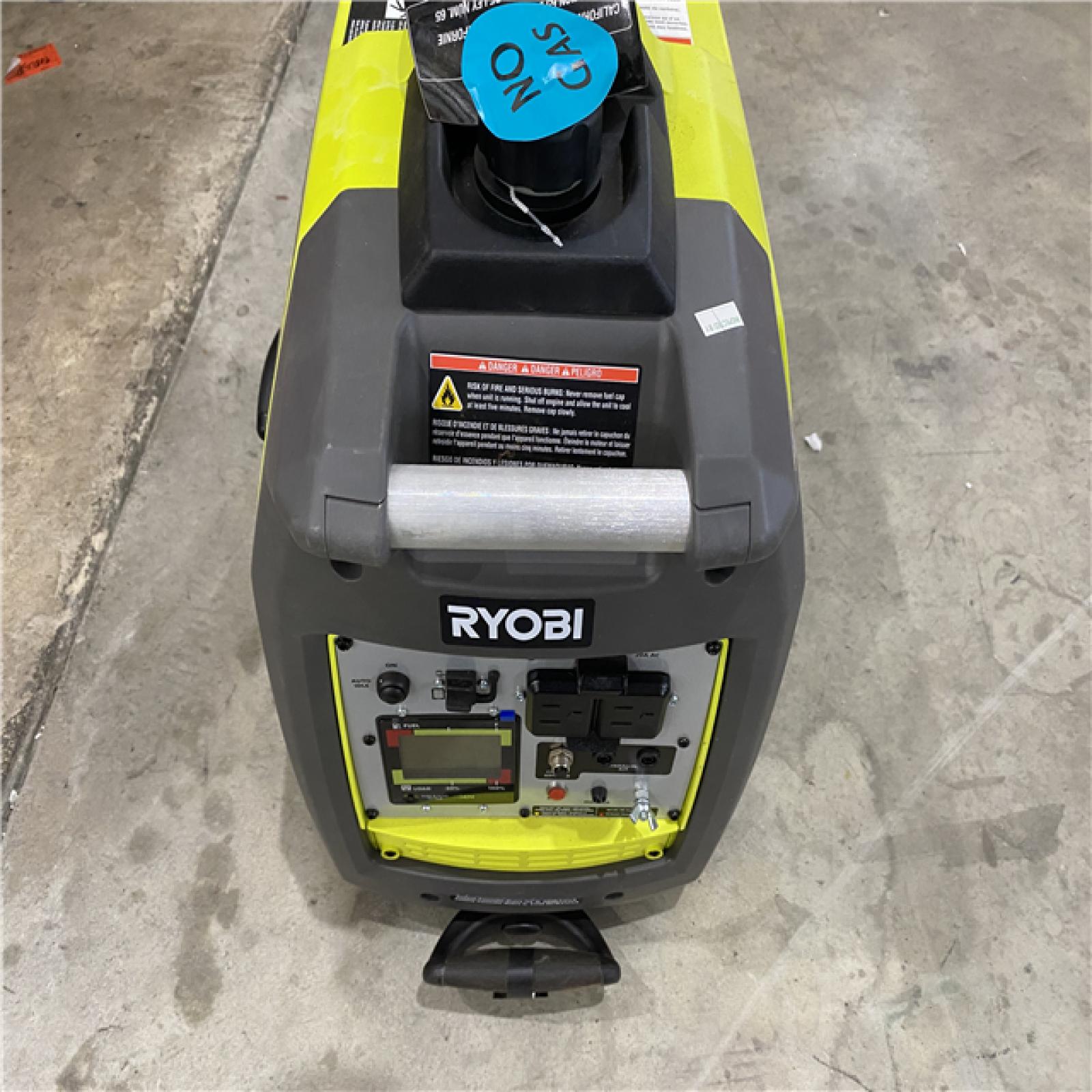 Houston location AS-IS RYOBI  2,300-Watt Recoil Start Bluetooth Super Quiet Gasoline Powered Digital Inverter Generator with CO Shutdown Sensor