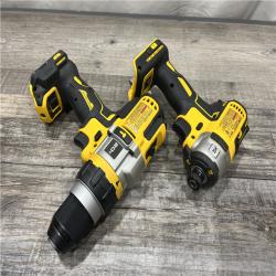 AS-IS DEWALT 20V MAX Cordless Brushless Hammer Drill/Driver 2 Tool Combo Kit with FLEXVOLT ADVANTAGE