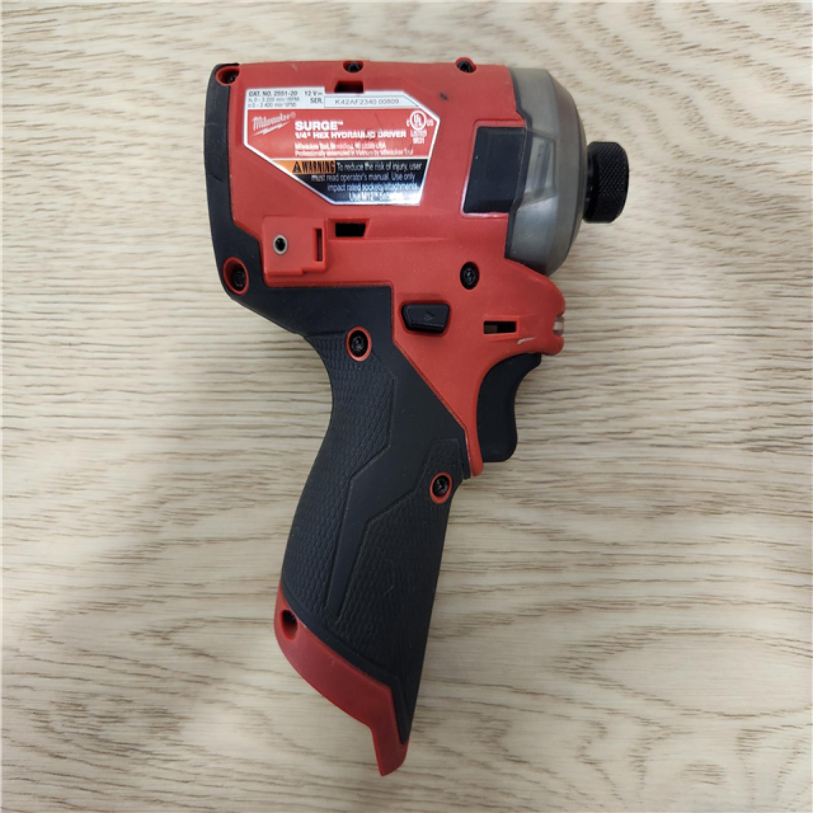 Phoenix Location LIKE NEW Milwaukee M12 FUEL SURGE 12V Lithium-Ion Brushless Cordless 1/4 in. Hex Impact Driver Compact Kit w/Two 2.0Ah Batteries, Bag