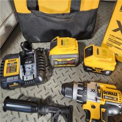 HOUSTON LOCATION - AS-IS (APPEARS LIKE NEW) DEWALT 20-Volt Lithium-Ion Cordless 3-Tool Combo Kit with FLEXVOLT 9 Ah and 20V 6 Ah Batteries and Charger