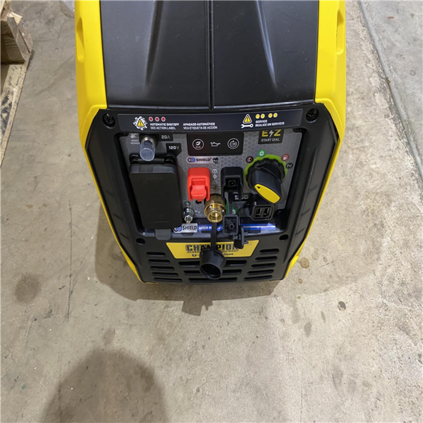 Houston location AS-IS CHAMPION 2500-Watt Ultralight Gasoline and Propane Powered Dual Fuel Inverter Generator with CO Shield and Quiet Technology